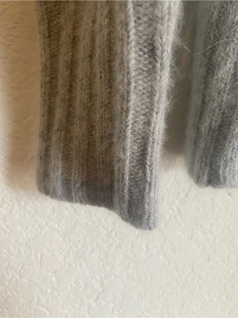 Banana Republic Grey Off-The-Shoulder Cable Knit Sweater